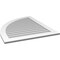 Ekena Millwork Quarter Round Top Left Surface Mount PVC Gable Vent w/ 3-1/2"W x 1"P Standard Frame, 34"W x 42"H GVPQL34X4201SN - alternate 2